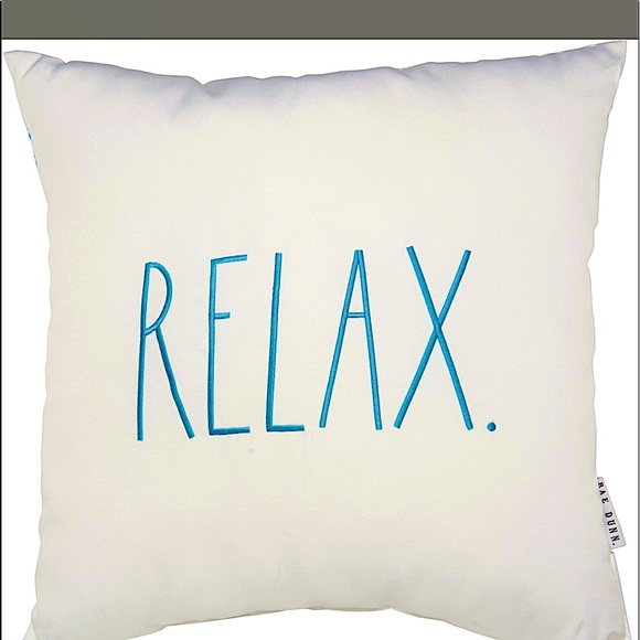 Rae Dunn Other - RELAX Rae Dunn embroidered Indoor/Outdoor Pillow